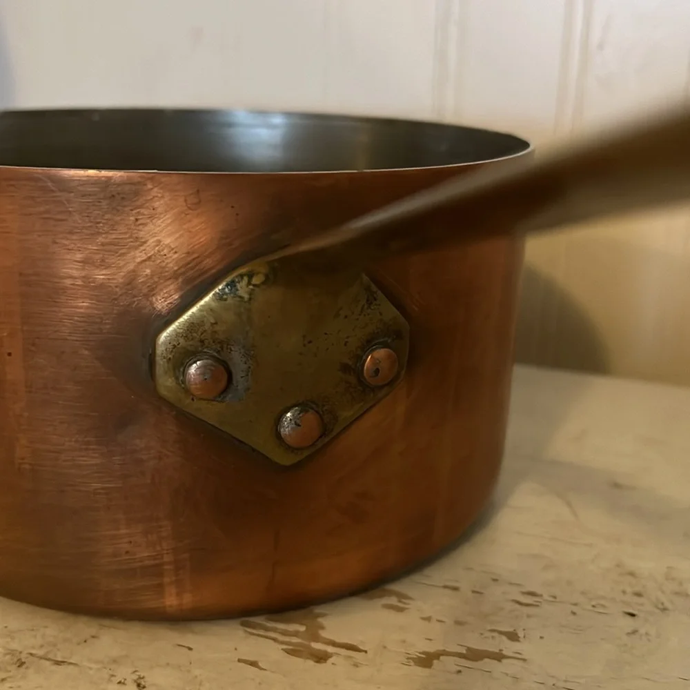 L’etoile Fantuzzi made in Chile copper & brass pot